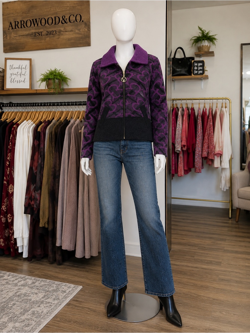 #26: Patterned Zip-Up Jacket - Picture 3 of 3